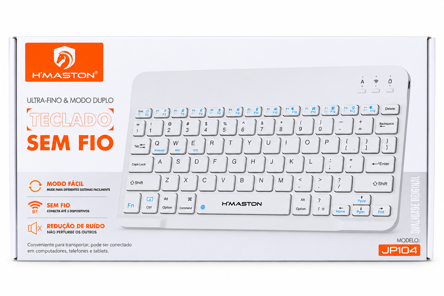 Teclado Sem Fio JP104 H'maston